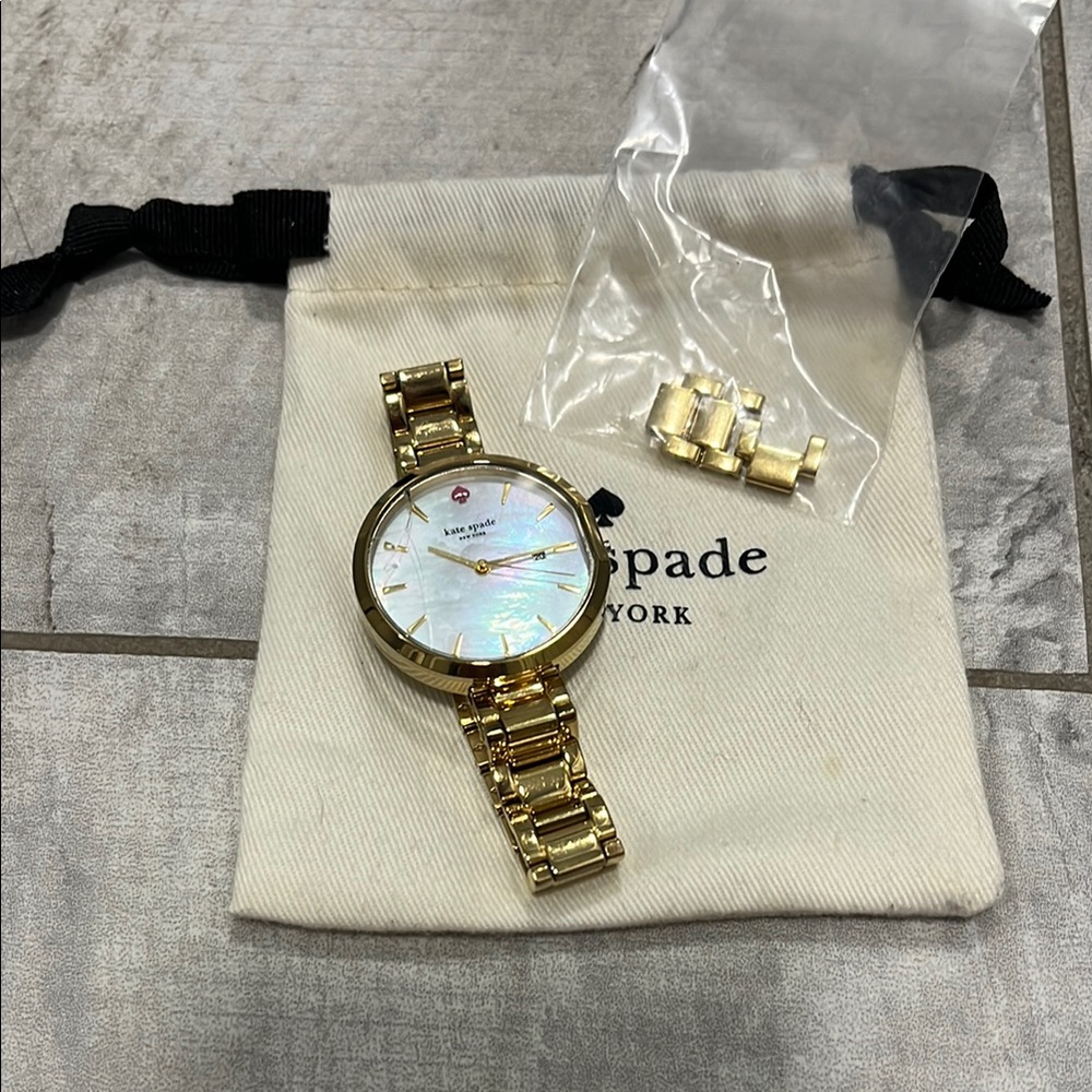 Kate Spade Gold Watch with Iridescent Dial
